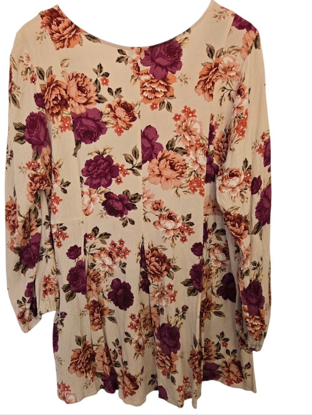 🌸 Torrid Floral Boho Peplum Blouse | Size 3 (3X) | Long Sleeve Plus Size - Picture 5 of 5